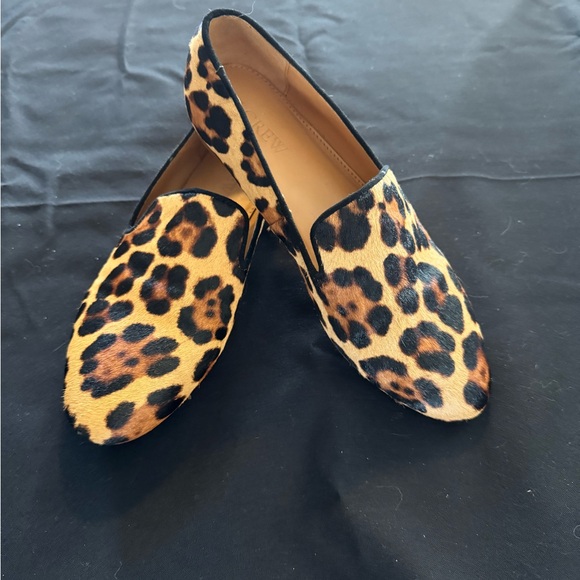 J. Crew Collection Darby Leopard Calf Hair Loafers, Women’s Size 6 - Picture 1 of 6
